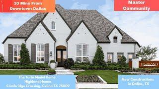 Highland Homes Turin Model Home - Cambridge Crossing, Celina TX | Master Community #TXRealtor