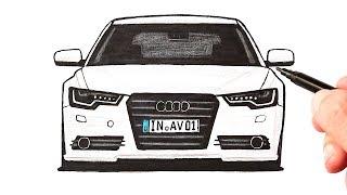 How to draw an Audi car