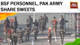 Watch: BSF, Pakistan Army Exchange Sweets At Attari-Wagah Border On 74th Republic Day