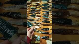 Каменный нож  из Обсидиана от Мастерская Ножи Каменного Века