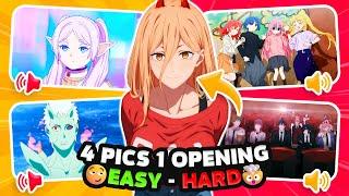 ANIME OPENING QUIZ  4 PICS 1 ANIME  (Hard - Super Easy) 