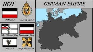 Prussia/Germany History with Map and Flags.