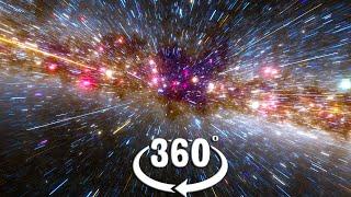 VR 360 Space Journey out of our solar system at faster than light speed video for virtual reality