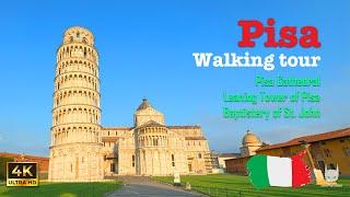 Walking Around Leaning Tower of Pisa, Italy - Walking Tour 4K 