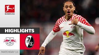 Xavi And Openda Lead RB To The Win! | Leipzig - Freiburg 3-1 | Highlights | Matchday 11 – Bundesliga