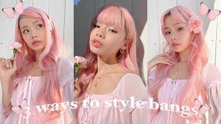 3 easy ways to style bangs  hair basics with mei!