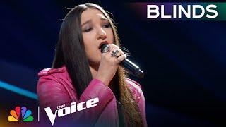 Hailey Wright Bares Her Heart on "Before the Next Teardrop Falls" | The Voice Blind Auditions | NBC