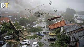 Berlin,Germany in Devastation Today! Deadly Storm and 100km/h Winds Paralyze Capital!