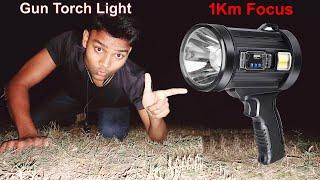 Gun torch light 1km Focus  REVIEW & UNBOXING