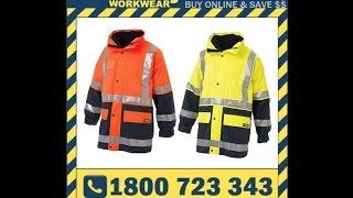 Bisley Workwear Safety 5-In-1 Hi Vis Rain Jacket (BK6975)