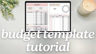 How to Use Budget by Month Template | Budget for Beginners | Spreadsheet Tutorial | MONETS MONEY