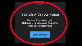 YouTube || Search with Voice  Settings Permission and allow access to Microphone