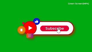 YouTube Subscribe Button with Bell Notification, Comment and Like  | MOV File and Green Screen