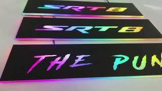 Custom led door sills with flow effect