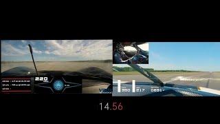 Koenigsegg Regera Vs Hennessey Venom F5 0-250 mph acceleration comparison