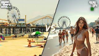 GTA 5 VS REAL LIFE || Los Santos VS Los Angles [4k] #gta #LA #comparison