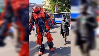 Transformer's robot spotted walking in Nairobi Streets,  KENYA. Dennis The National