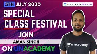 Unacademy Special Class Festival | 5th July 2020 | JEE | NEET | Foundation | NTSE | CBSE