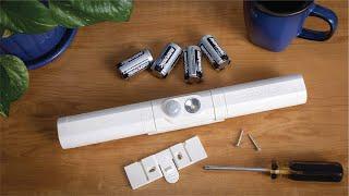 Easy Install: Mr Beams LED Wireless Motion Sensor Battery Powered Slim Safety Light MB970