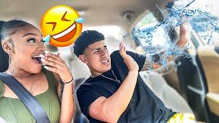 Opening My Boyfriends Window While Going Through The Car Wash *HILARIOUS*