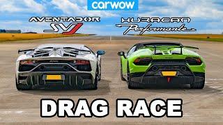 Lamborghini Aventador SVJ vs Huracan Performante DRAG RACE