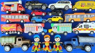Rescue & Transport Toy Vehicles! | Fire Truck, Ambulance, Bus Collection