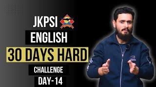 JKPSI ENGLISH 30 DAYS HARD CHALLENGE |COMMON JKPSI MISTAKES || JKSSB SSC || BY HRITIK SIR | DAY-14