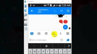 emoji in Facebook messenger android app