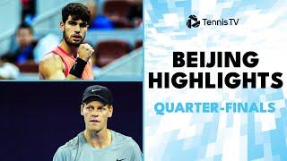 Alcaraz vs Khachanov; Sinner vs Lehecka & More | Beijing 2024 Quarter-Finals Highlights