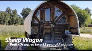 Woman's self-built/designed Sheep Wagon Home (Tiny House)