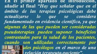 Comunicado del Consejo General de la Psicología, sobre pseudoterapias