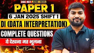 UGC NET 2025 Paper 1 | 6 Jan Shift 1 DI Questions | UGC NET Paper 1 DI by Rajat sir