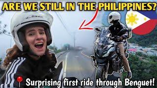 WE FOUND PHILIPPINES FOGGIEST & COLDEST TOWN! First time riding through Benguet!