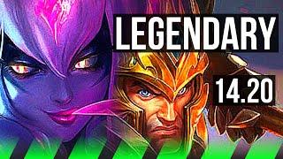 EVELYNN vs JARVAN IV (JGL) | 23/1/5, Rank 4 Eve, Legendary, 6 solo kills | KR Diamond | 14.20