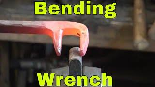 Forging a scroll wrench or bending fork - blacksmith tools