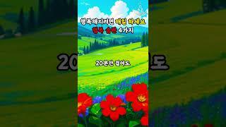 행복해지려면 매일 하세요. 행복 습관 4가지