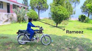 Rameez motorcycle chalae || main channel video shooting