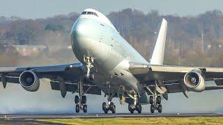 BOEING 747 DEPARTURE + LANDING - The first B747 from Bermuda  (4K)