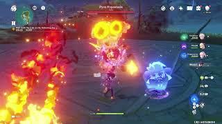 dousing the local land fire (Pyro Hypostasis battle)