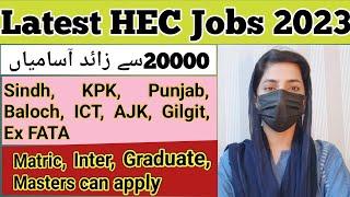 Latest HEC Jobs 2023 - HEC Invigilator Jobs 2023 - Sanam Dilshad