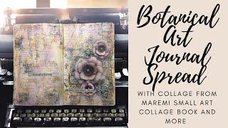 Botanical Art Journal Spread - With #maremicollagebooks and more