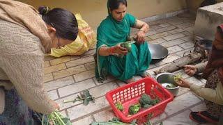 Punjabi girl making broccoli at home || Punjabi culture and Punjabi recipe