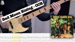 Bad Moon Rising by CREEDENCE CLEARWATER REVIVAL on bass (sheet/tab included)