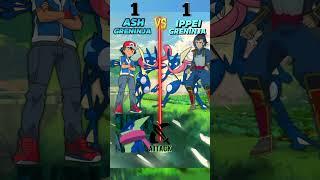 Ash Greninja Vs Ippei Greninja  || PokeUltra D #pokemon #pokemonshorts #greninja