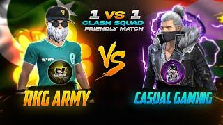 RKG ARMY  VS CASUAL GAMING  || BIG YOUTUBERS FRIENDLY MATCH  ||