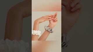 diy scrunchie tutorial/silk scrunchie for hand #ytshorts #shorts #diy #scrunchies