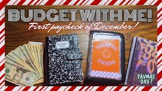 BUDGET WITH ME~First paycheck of December! *Savmas Day 7*