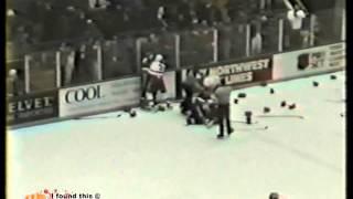 Feb 7, 1992 Wayne Doucet vs Micah Aivazoff Capital District Islanders vs Adirondack Red Wings AHL