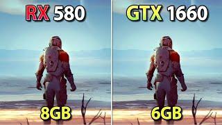 RX 580 vs GTX 1660 - Test in 11 New Games + FSR 3.1 Frame Generation