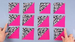 TRICK TO MAKE BEAUTIFUL PATCHWORK EASILY AND QUICKLY